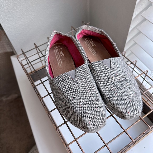 TOMS Alpargatas Gray Tweed w/Sparkle - Picture 1 of 9